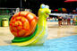 Hayvan Tarzı Su Sıçrama Pedi Çocuk Havuzu Salyangoz Su Püskürtme Oyunları 1.2m Oyna