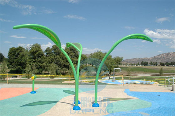 Dış Mekan Islak Bahçesi Su Oyunları Yaz Su Parkı Sprey Yaprakları - Yeşil